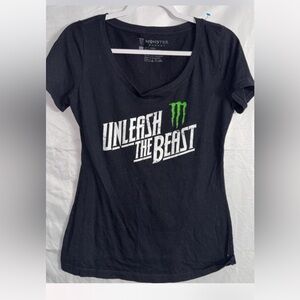Monster energy unleash the beast Women's Black Graphic Tee